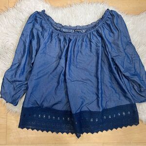 Blue casual women’s blouse top XL